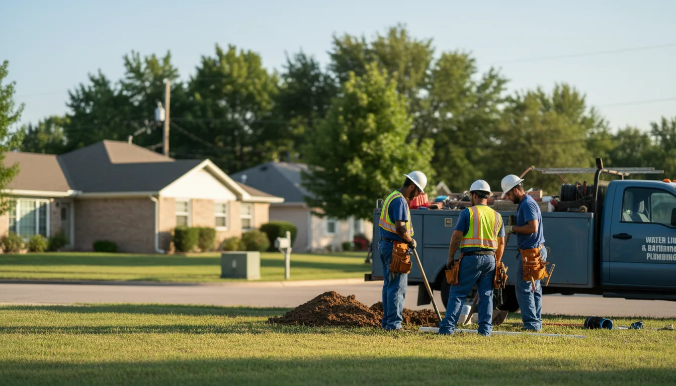 Residential water line and bathroom plumbing service in Brookline, MA